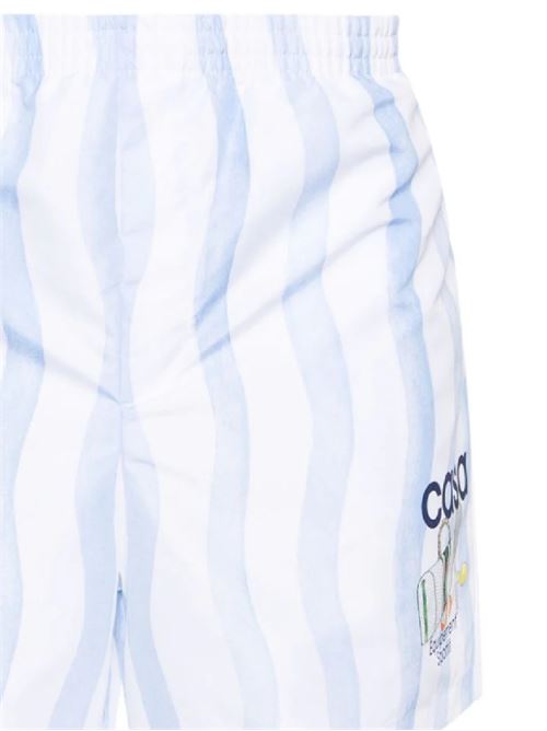 Pantaloni stampa ad onde bianche Casablanca | MPS24TR03201BLUE WAVE STRIPE